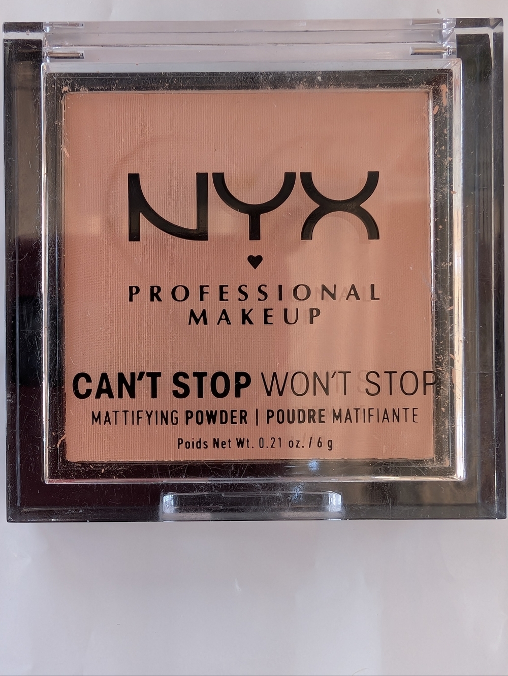 NYX Can't Stop Won't Stop Mattifying Powder - Brighting Peach